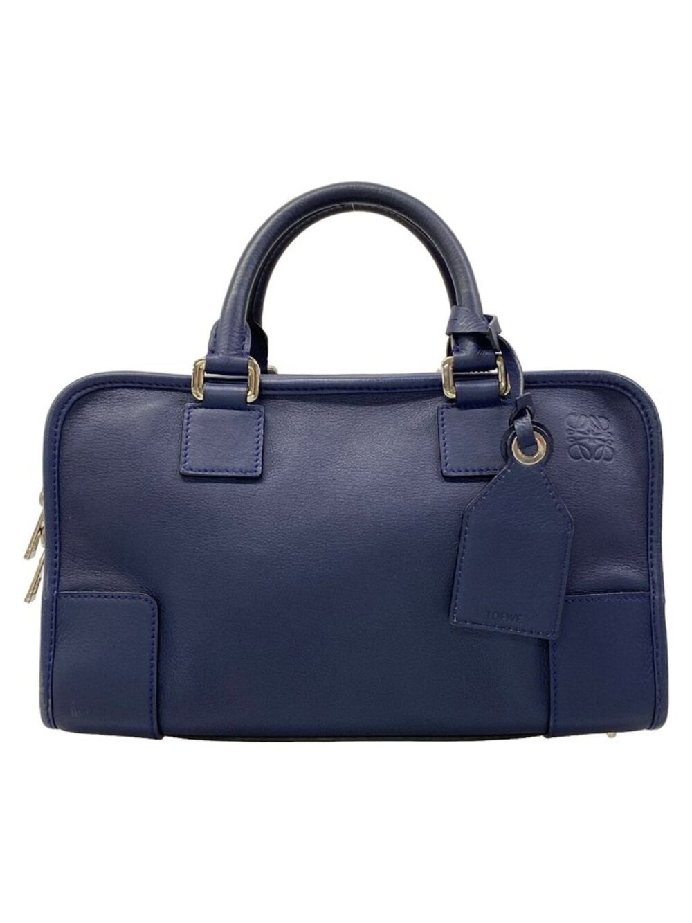 Loewe Handbag Amazona 28 Navy Leather